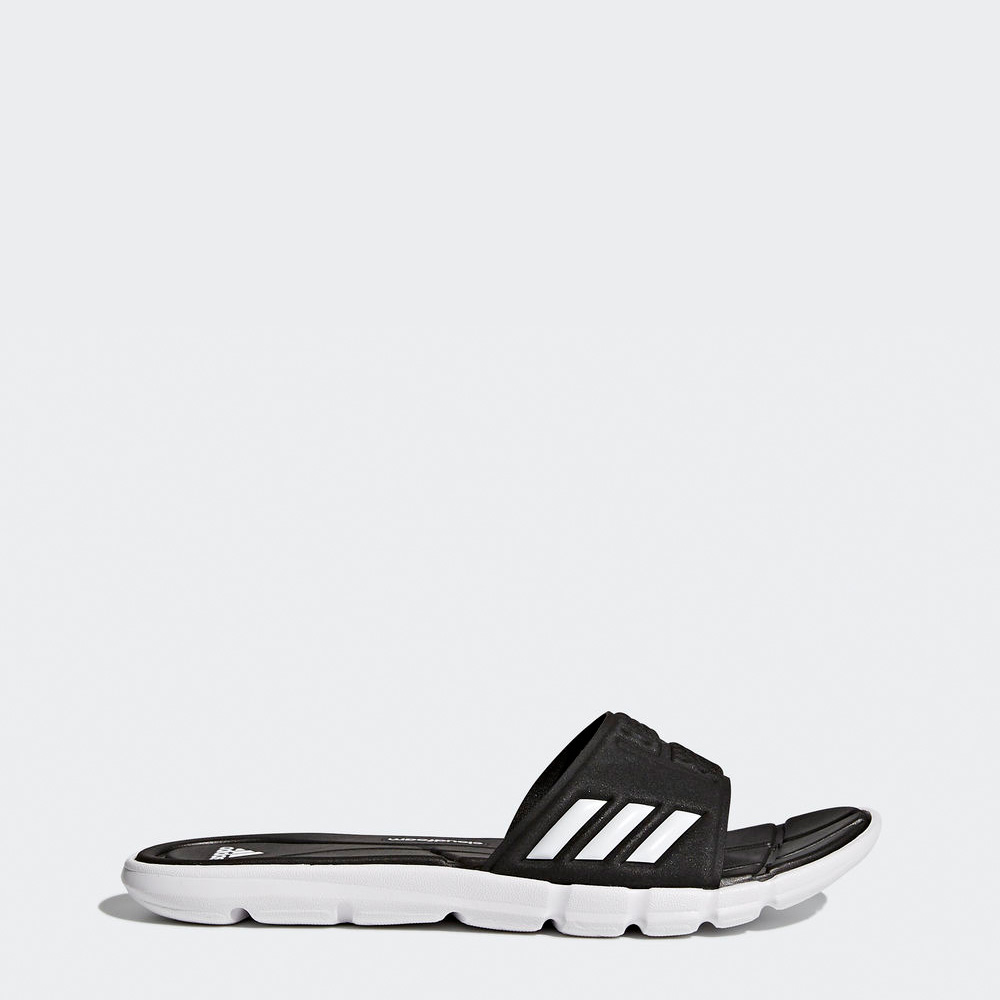 Adidas Adipure Cloudfoam Slides - παντοφλες γυναικεια - Μαυρα/Ασπρα,Μέγεθος: EU 36 – 54 2/3 (740WGTI